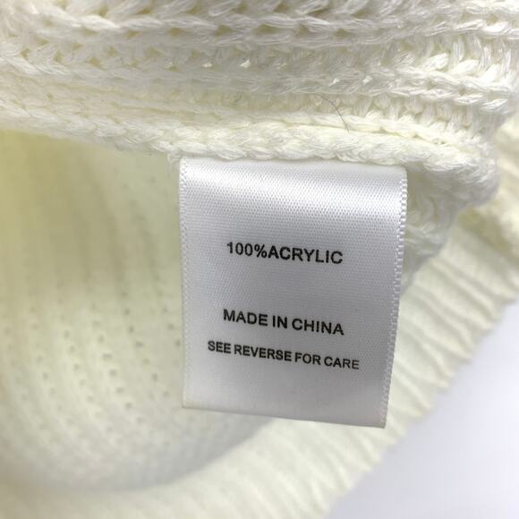 Lucy Paris Sweater Vest Womens Size Small Cream Open Knit Sleeveless - Picture 6 of 6